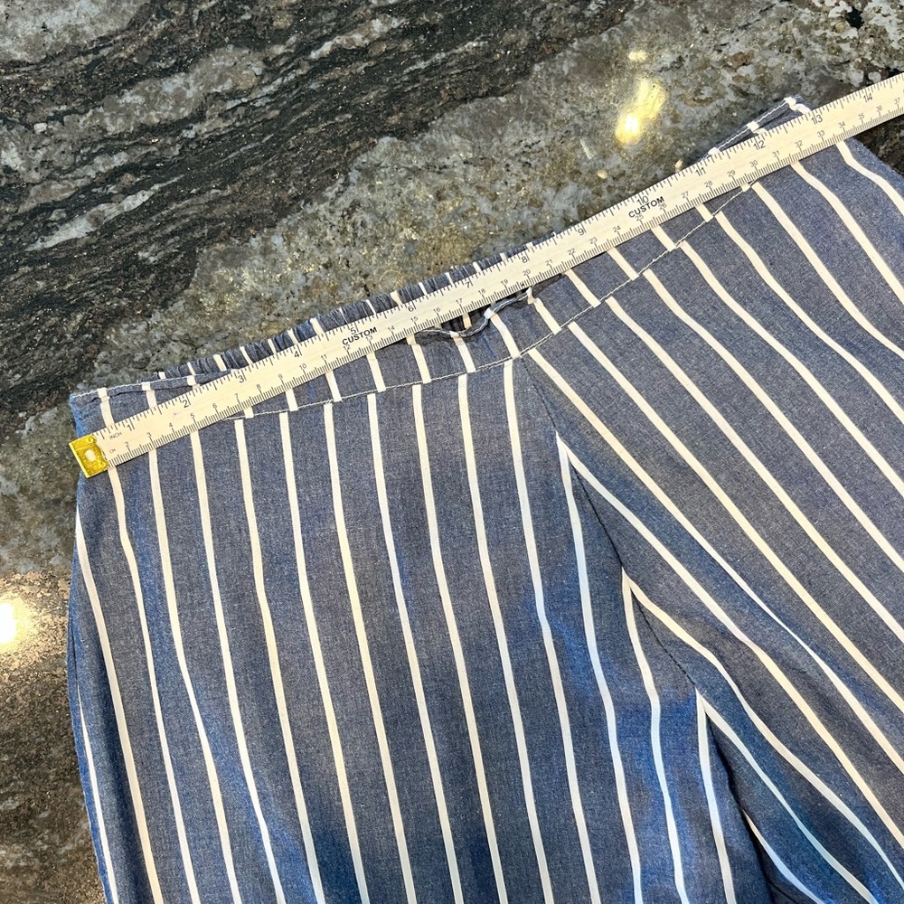 Tulip Brand Lightweight Cotton Striped Cropped Pants Sz XS - Picture 6 of 12